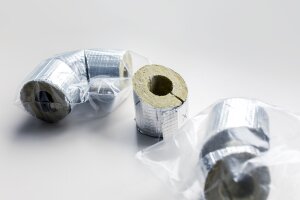 Coude en laine de roche Rockwool 90° revêtu...