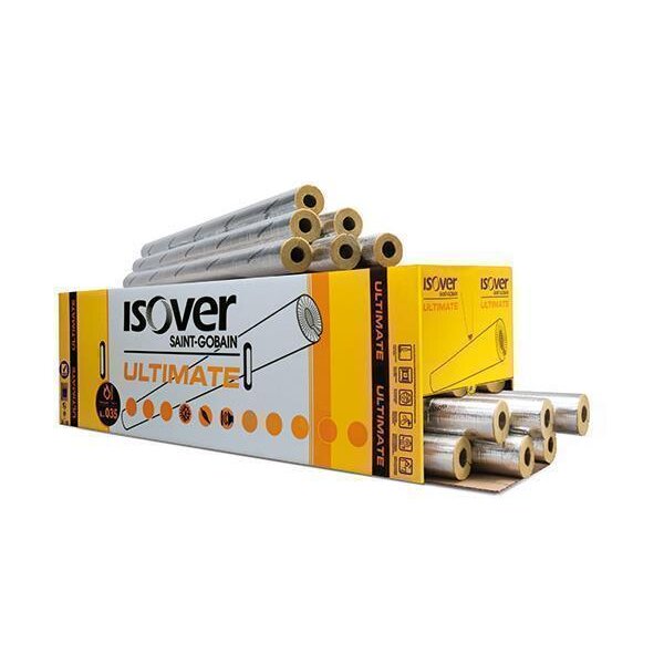 Carcasas de aislamiento ISOVER alu-laminated U Protect Pipe Section Alu2 60/50 - 9,6m (cartón)