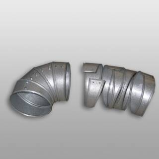 Arco de chapa galvanizada, cuatro segmentos